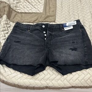 Old Navy Women's Dark Gray  high-rise Jean Shorts